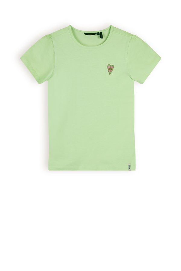 NoNo Meisjes t-shirt basic - Kono - Spring groen